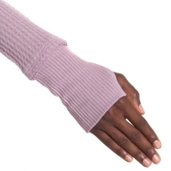 Free People We The Free North Shore Thermal Tunic Top Small Waffle Knit Shirt - Picture 10 of 11